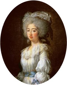 Portræt af Louise Marie Josephine, Comtesse de Provence, senere dronning af Frankrig af Elisabeth Louise Vigee Lebrun