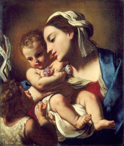 Madonna og barn med spædbarnet Saint John, 1664.