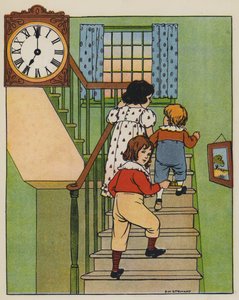 Sengetid (farve litho) af Elise H. Stewart
