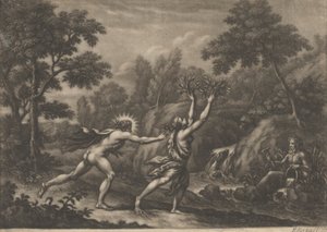 Apollo og Daphne af Elisha Kirkall