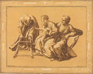 Den hellige familie, 1724. af Elisha Kirkall