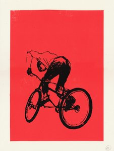 Biker boy, 2012 (screen print) af Eliza Southwood