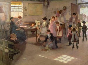 Skolen er ude, 1889