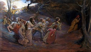 The Pied Piper of Hamelin (blandet medier på papir)