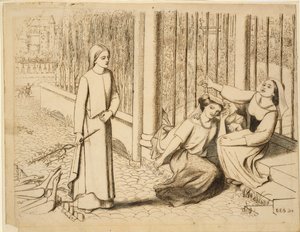 Pippa passerer, 1854 af Elizabeth Siddal