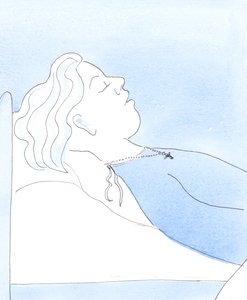 En trofast, ydmyg person, som har forsøgt at behage sin Frelser, kan dø i fred og sige til sig selv: "Jeg har forsøgt at leve som en god ven af Kristus, 2005 (akvarel på papir) af Elizabeth Wang