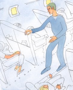 En person, der altid er bekymret for sin sjælstilstand og for sandsynligheden for at komme i himlen, er som en mand på ferie, der lader sig rundt i flyet og spørger bekymret om vejret, og af Elizabeth Wang