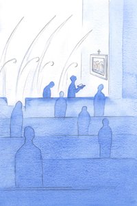 Mens vi bad om korsets stationer, vendte selve englene med os (til den første 