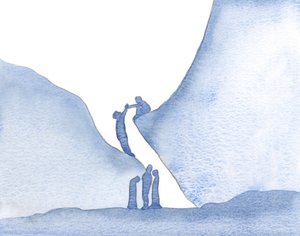 Ved tro på Kristus, frit givet til os, ledes vi til at gå i forbøn for andre og hjælpe dem i deres vanskeligheder, 2000 (w/c på papir) af Elizabeth Wang