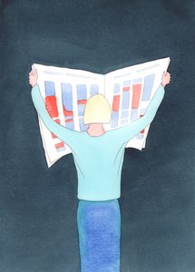 Katolske redaktører har et stort ansvar for at se, at sandheden er fremherskende på deres sider, og ikke løgn, kætteri eller forvrængning, 2003 (w/c på papir) af Elizabeth Wang