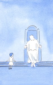 Kristus bad mig tale som et uvidende barn, men en der er tæt på ham på grund af tro, omvendelse og venskab, 2002 (w/c på papir) af Elizabeth Wang