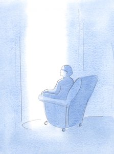 Kristus førte min sjæl pludselig ind i den allerhelligste treenigheds liv, et sted med nåde og sikkerhed, 2000 (w/c på papir) af Elizabeth Wang