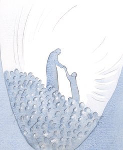 Kristus løftede mig op for at deltage i hans lovprisning foran Faderen, 2000 (w/c på papir) af Elizabeth Wang