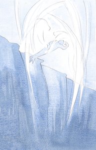 Kristus sender sine engle for at redde sjæle fra mørket og bringe dem nærmere hans lys., 2001 (w/c på papir) af Elizabeth Wang