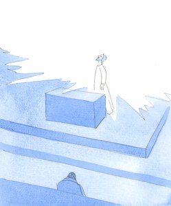 Kristus talte til mig fra helligdommen, hvor han var til stede i tabernaklet, 2004 (akvarel på papir) af Elizabeth Wang