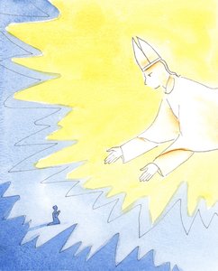 Gud, vor kærlige Fader, glæder sig over at tilgive hver person, der vender sig til ham i sorg over synd og tillid, 2004 (w/c på papir) af Elizabeth Wang