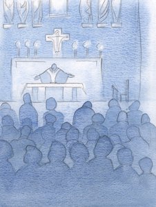Jeg kan huske, at jeg tærede på misforståelser, ville elske Gud og min næste, 2000 (w/c på papir) af Elizabeth Wang