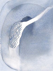 Jeg så Kristi sårede ryg, men fik at vide: "Det er kærlighed, der tæller; det var synden, der gjorde dette", 2001 (w/c på papir) af Elizabeth Wang