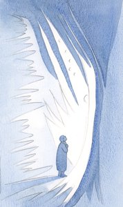 Jeg så, at vi ikke kun skal ære de hellige engle, men alle de lyse sjæle, som de vogter, 2000 (w/c på papir) af Elizabeth Wang