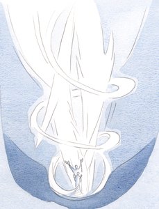 I kommunion beskytter Kristus sjælen ved sin herlighed, 2000 (w/c på papir) af Elizabeth Wang