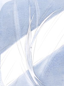 I aftenlyset gentog hvert væsen, svævende på sin retmæssige plads, og i vidunderlige bevægelser, englenes statelige dans i himlen, 2000 (w/c på papir) af Elizabeth Wang