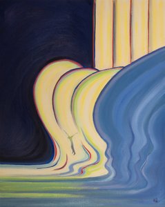 Det var kærligheden, der drev Kristus til at komme ned til os i skrøbeligt kød, født af en kvinde, 2001 (olie om bord) af Elizabeth Wang