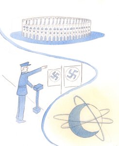 Ingen bør fortvivle over vor tids ondskab, 2005 (akvarel på papir) af Elizabeth Wang