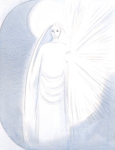 Vor Frue viste sig foran mig, i sin blændende himmelske skønhed, 2000 (w/c på papir) af Elizabeth Wang