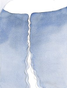 Vores ene bøn-i-Kristus stiger op så langt som til Himlen; det er som en navlestreng af himmelsk liv og nåde., 2001 (w/c på papir) af Elizabeth Wang