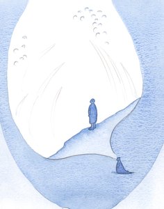 At hvile i Kristus i sjælen er som at træde ind i evigheden, 2000 (w/c på papir) af Elizabeth Wang
