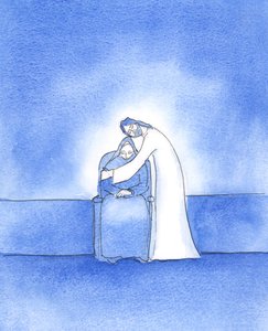 Så god er Kristus vor Herre, at han viser sin taknemmelighed, når vi har gjort en særlig indsats for at gøre hans vilje, 2003 (w/c på papir) af Elizabeth Wang