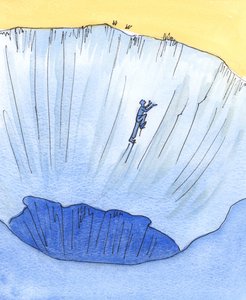 En person, der nægter at omvende sig fra det forkerte, nægter at vise anger, eller nægter at gøre erstatning til dem, han har forurettet, er på et farligt sted, som på den skrånende side af krateret i et vol. af Elizabeth Wang