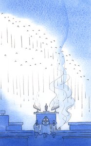 Den guddommelige lovprisning: I den hellige time, som vi sagde: "Velsignet være Gud i sine engle og i sine hellige?" - de var hos os, i tusindvis, 2002 (w/c på papir)