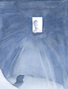 Faderens kærlighed til os er uendelig. Han glæder sig over at give os gode ting: gode nyheder, åndelig glæde og Kristus, som åbenbarer ham., 2001 (w/c på papir)