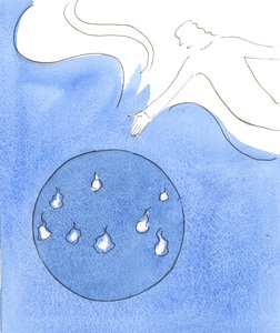 Den bedste bøn er den, der tilbydes gennem Kristus, i den hellige liturgi, 2004 (w/c på papir) af Elizabeth Wang