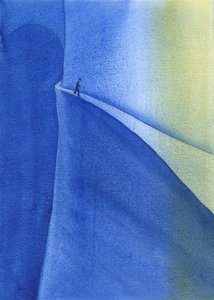 Troens rejse fører til lys og glæde, men vi skal passe på ikke at falde ind i mørket gennem skødesløshed eller stolthed, 2004 (w/c på papir)