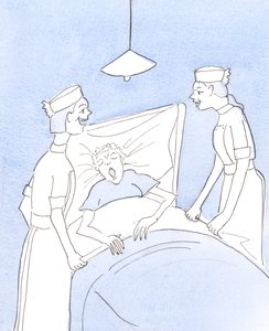 Unikke individer, uanset hvor svage de er, må aldrig behandles som gener eller blot som genstande for medlidenhed, 2004 (w/c på papir) af Elizabeth Wang