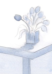 Når vi ser Gud i himlen, vil vi se den rene, uendelige, perfekte skønhed, hvorfra denne naturlige skønhed er hentet, 2001 (w/c på papir) af Elizabeth Wang