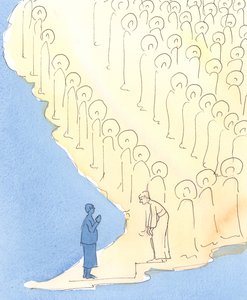 Hver gang vi beder en bestemt hellig om særlig hjælp gennem bøn, er det, som om de hellige giver plads til, at den himmelske ven kan stige ned blandt dem, for at spørge os: "Hvad kan jeg gøre for at hjælpe dig?". af Elizabeth Wang