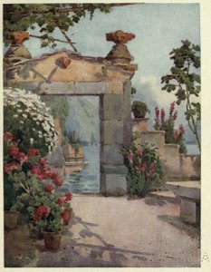 En døråbning ved Varenna, Lago di Como, Illustration fra 