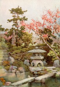 En gammel have (farvelitografi) af Ella Du Cane