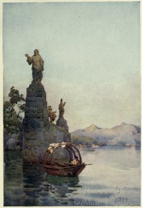 Indgang til Villa Arconati, Lago di Como, Illustration fra 