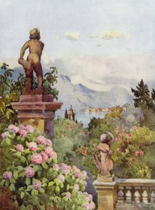 Hortensia, Isola Bella, Lago Maggiore (farve litho) af Ella Du Cane