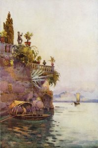 In the Shadow of the Terrace (farve litho) af Ella Du Cane