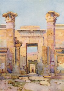 Medinet-Habu (Sort Litho) af Ella Du Cane