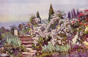 Havetrappen (farve litho) af Ella Du Cane