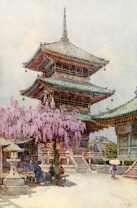 Wistaria, Kyomidzu (farvelitografi)