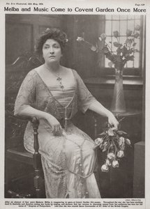 Dame Nellie Melba, australsk operasangerinde (s/h foto) af Elliott and Fry Photography Studio