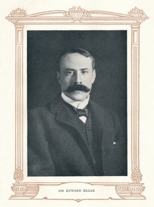 Sir Edward Elgar, 1895. af Elliott and Fry