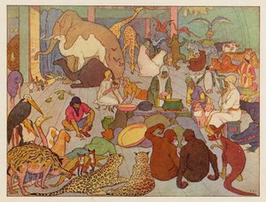 Noahs Ark: Livet på havet (farvelitografi) af Elmer Boyd Smith